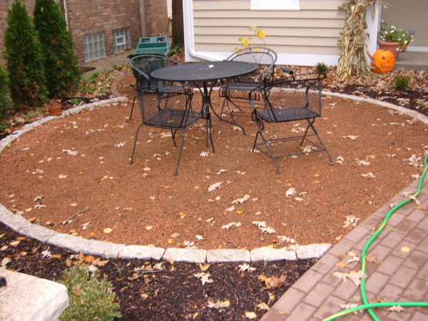 Red Gravel Patio