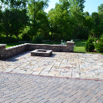 Mixed Stone Patio & Fireplace