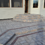 Stone Brick Patio with Inner Pattern 