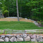 Natural Stone Retaining Wall Installation Ozaukee County