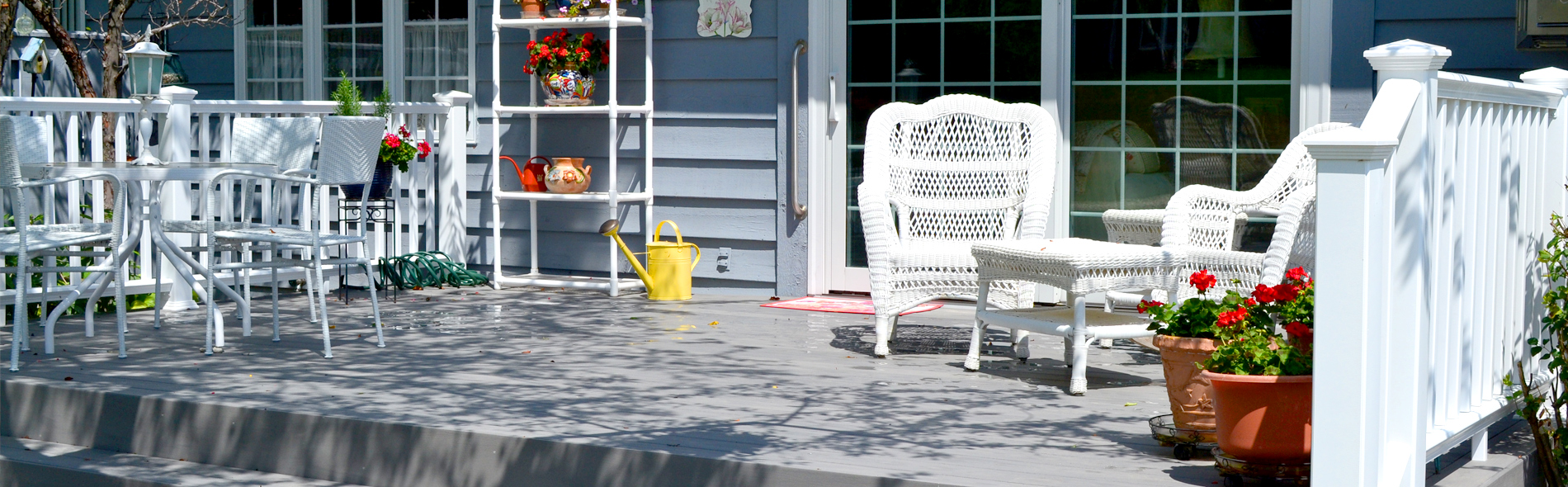 Cement Back porch sitting area